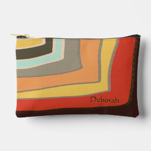 Personalised Name Random Colour Block Angles Accessory Pouch