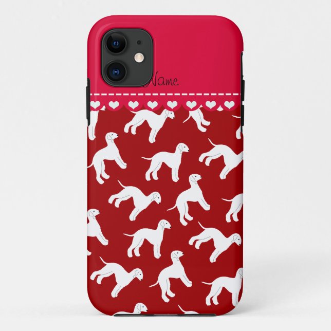 Personalised name red bedlington terrier dogs Case-Mate iPhone case (Back)