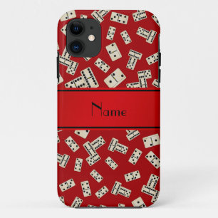 Personalised name red dominos iPhone 11 case