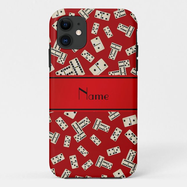 Personalised name red dominos Case-Mate iPhone case (Back)