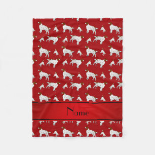 Personalised name red English Setter Fleece Blanket
