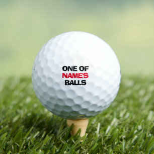 Personalised Name Red Funny Golf Balls