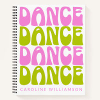 Personalised Name Retro Dance Dancer Pink Green