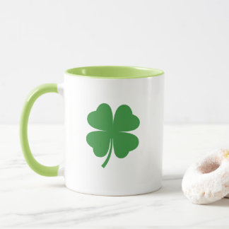 Personalised Name Retro Irish Luck Clover Mug