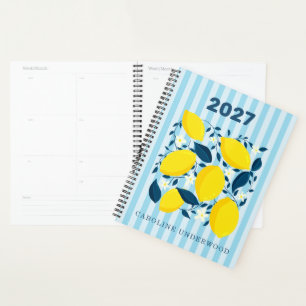 Personalised Name Retro Lemon market design Planner