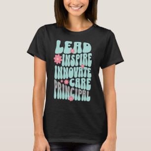 Personalised Name Retro Principal Gift T-Shirt