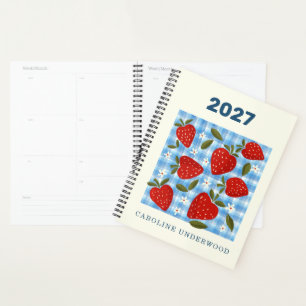 Personalised Name Retro Strawberry Market Planner