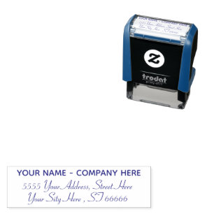 Personalised Name Return Address Stamp Example