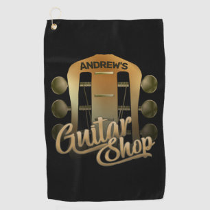 Personalised NAME Rock Music Guitar Shop Musician Golf Towel