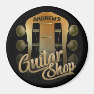 Personalised NAME Rock Music Guitar Shop Musician Magnet