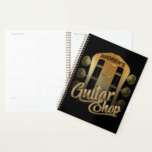 Personalised NAME Rock Music Guitar Shop Musician Planner