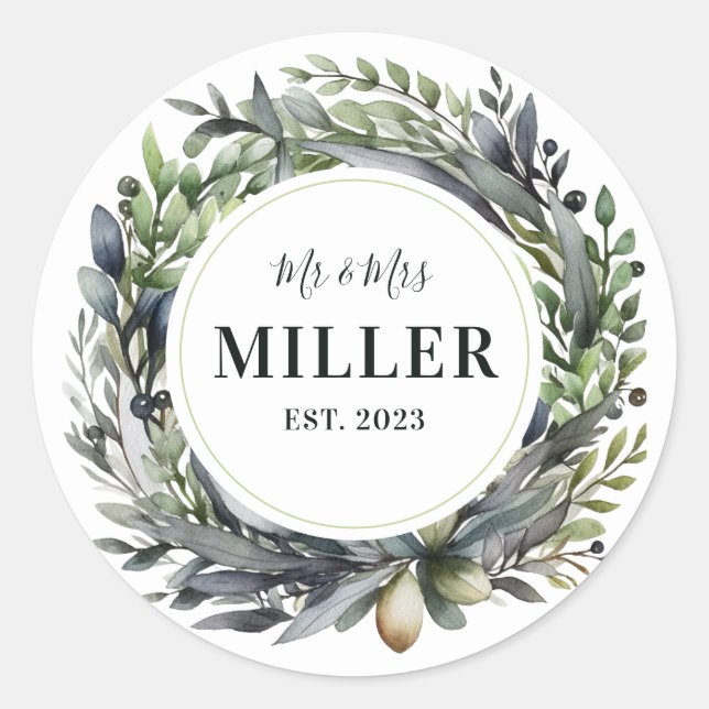 Personalised Name Round Stickers (Front)