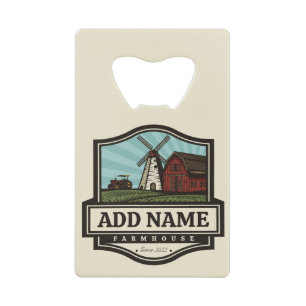 Personalised NAME Rustic Farmhouse Old Windmill
