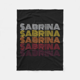 Personalised Name Sabrina Vintage Sabrina Retro  Fleece Blanket