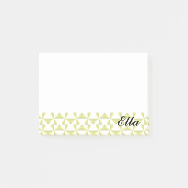 Personalised Name Sage Pinwheels Post-it Notes (Front)