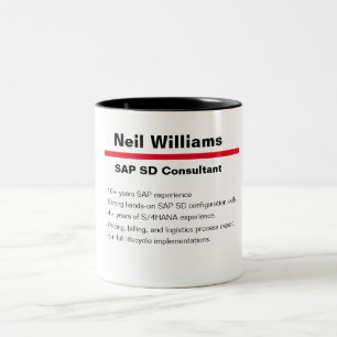 Personalised Name SAP Consultant definition Two-Tone Coffee Mug
