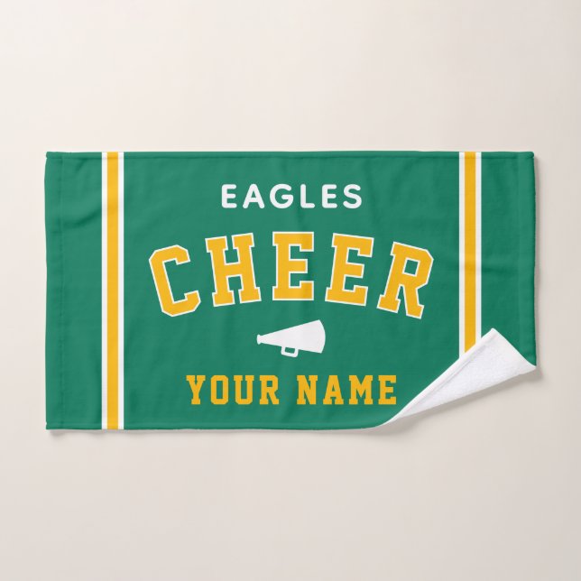 Personalised Name & School Cheer Towel, Team Gift Hand Towel (Hand Towel)
