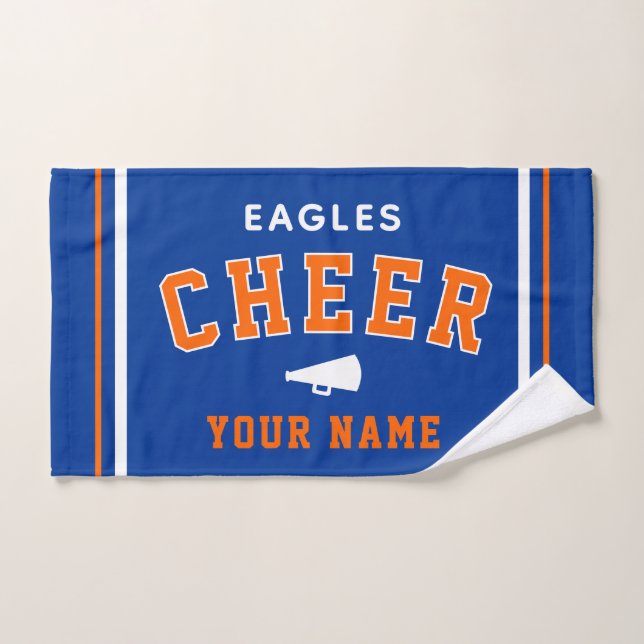 Personalised Name & School Cheer Towel, Team Gift Hand Towel (Hand Towel)