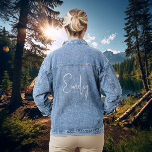 Personalised name Script Custom Denim Jacket