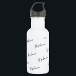 Personalised Name Script Graffiti Water 532 Ml Water Bottle<br><div class="desc">Elegant script grafitti name,  water bottle,  perfect for when you are keeping fit,  gym session,  running,  jogging,  training,  any sport,  picnics at the park or beach and whilst at work. The font type,  size and colour can be changed by clicking on the customise further link after personalising.</div>