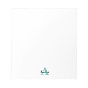 Personalised Name Script Monogram Notepad