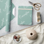 Personalised Name Script Wedding Shower Wrapping Paper<br><div class="desc">Pretty personalised wrapping paper with custom last name of your choice.  Perfect gift wrap for wedding or bridal shower gifts.</div>