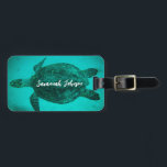 Personalised Name Sea Turtle Beach Life Ocean Luggage Tag<br><div class="desc">Create Your Own Custom Name Sea Turtle Personalised Luggage Tag. The back of the tag says "Beach Life" Great design for personalised name with sea turtle, marine life, turtles, beach, beach vacation, tropical, ocean, ocean life, water, aqua, swimming, vacation travel bag id, luggage tags, luggage ids, vacation luggage tags, vacation...</div>