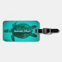 Personalised Name Sea Turtle Beach Life Ocean