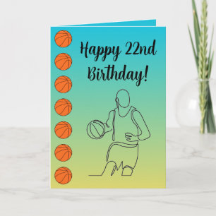 Personalised Name Sentiment Sport Theme Basketball Card