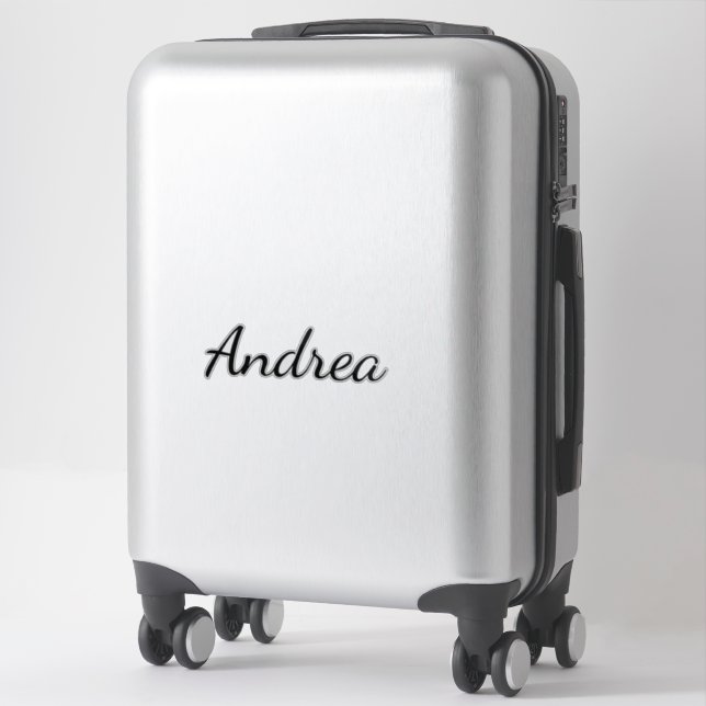 Personalised Name Simple Black White Custom Simple (Suitcase)