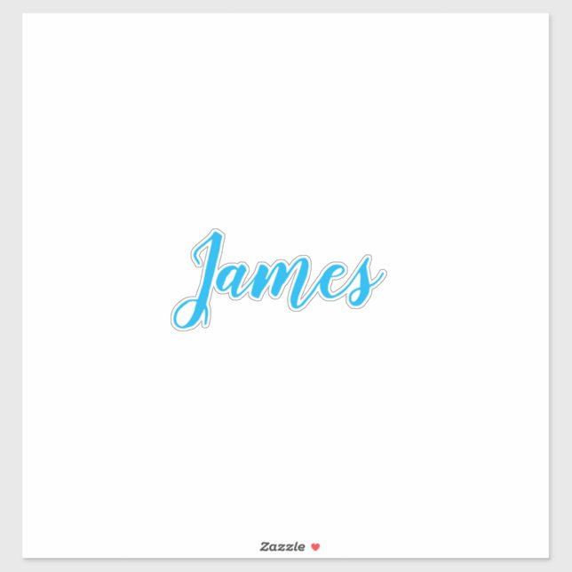 Personalised Name Simple Blue White Cool Trendy (Sheet)