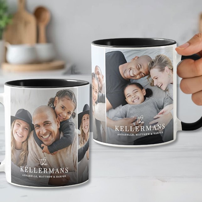 Personalised Name Simple Family Photo Mug (Personalized Name Simple Family Photo Mug)
