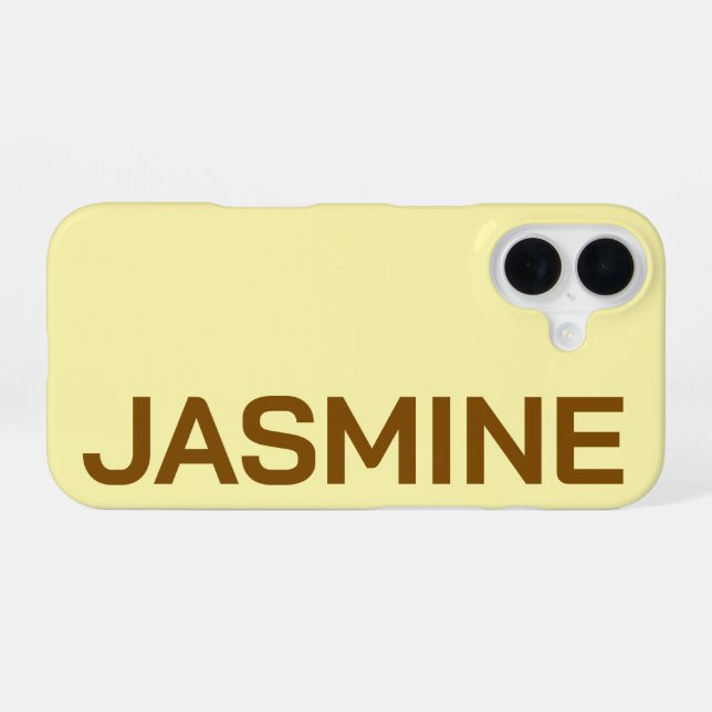 Personalised Name Simple Minimal Monogram Modern iPhone 16 Case (Back Horizontal)
