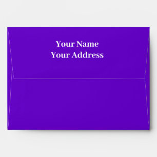 Personalised Name Simple Modern Purple Wedding Envelope