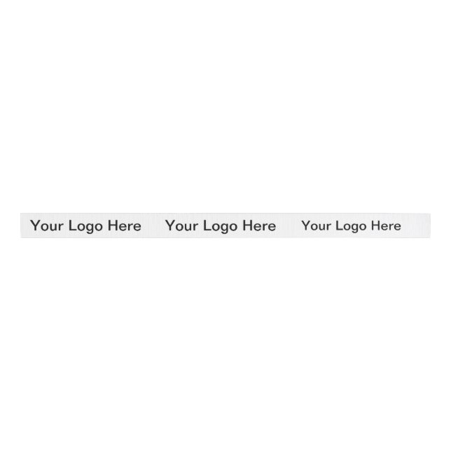 Personalised Name Simple Modern Your Logo White  Grosgrain Ribbon (Front)