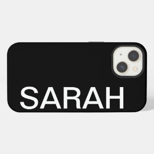 Personalised Name Simple Stylish Modern Black  iPhone 13 Case