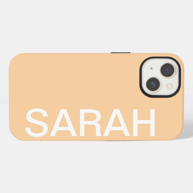 Personalised Name Simple Stylish Modern Monogram iPhone Case (Back Horizontal)