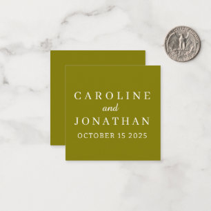 Personalised Name Simple Stylish Modern Wedding Card