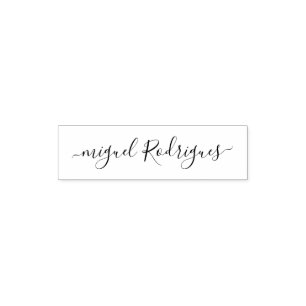 Personalised Name Single Line Elegant Calligraphy Self-inking Stamp