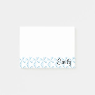 Personalised Name Sky Blue Pinwheels Post-it Notes