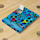 Personalised name sky blue race car pattern