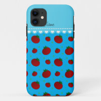 Personalised name sky blue red tomatoes
