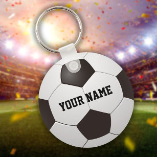 Personalised Name Soccer Ball Gift Keychain