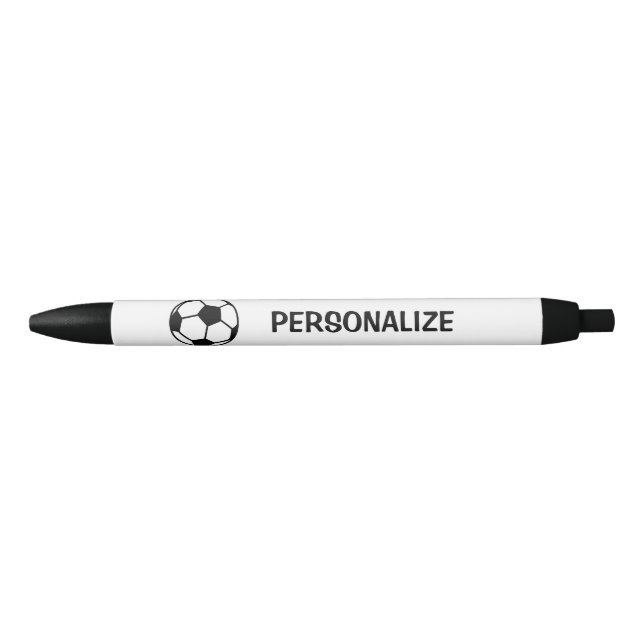 Personalised name soccer ball sports logo pens (Front)