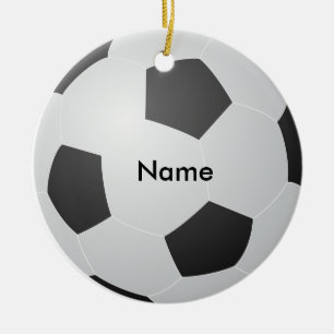 Personalised Name Soccer Christmas Ornament