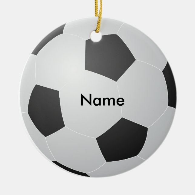 Personalised Name Soccer Christmas Ornament (Front)