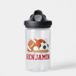 Personalised Name Sports Jersey Water Bottle<br><div class="desc">Personalised kids sports design.</div>