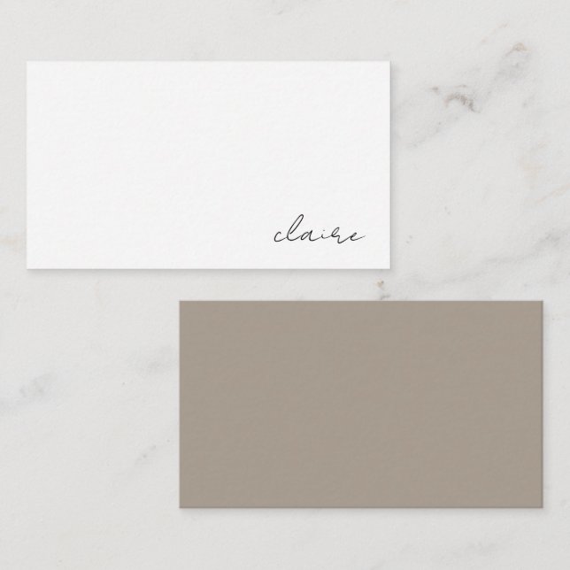 Personalised Name Stationery Enclosure Card (Front/Back)