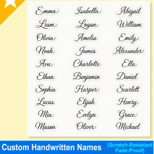 Personalised Name Sticker – Elegant Calligraphy Tr