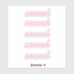 Personalised Name Stickers Custom Text Five times